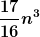 [latex]\frac{17}{16}n^3[/latex]